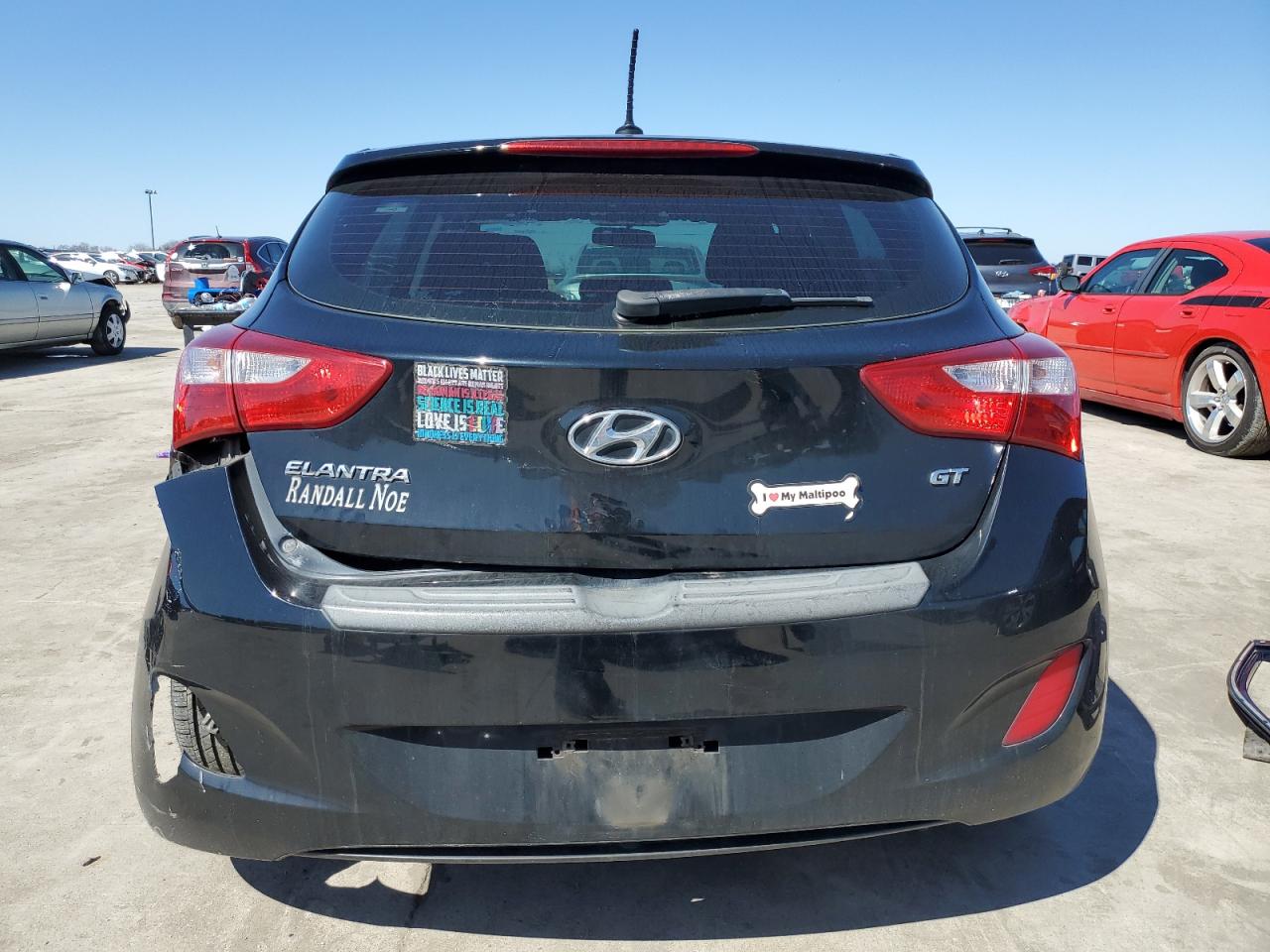 2016 Hyundai Elantra VIN KMHD35LH2GU330244 Copart auction photo, front end / rear end damage thumbnail 6