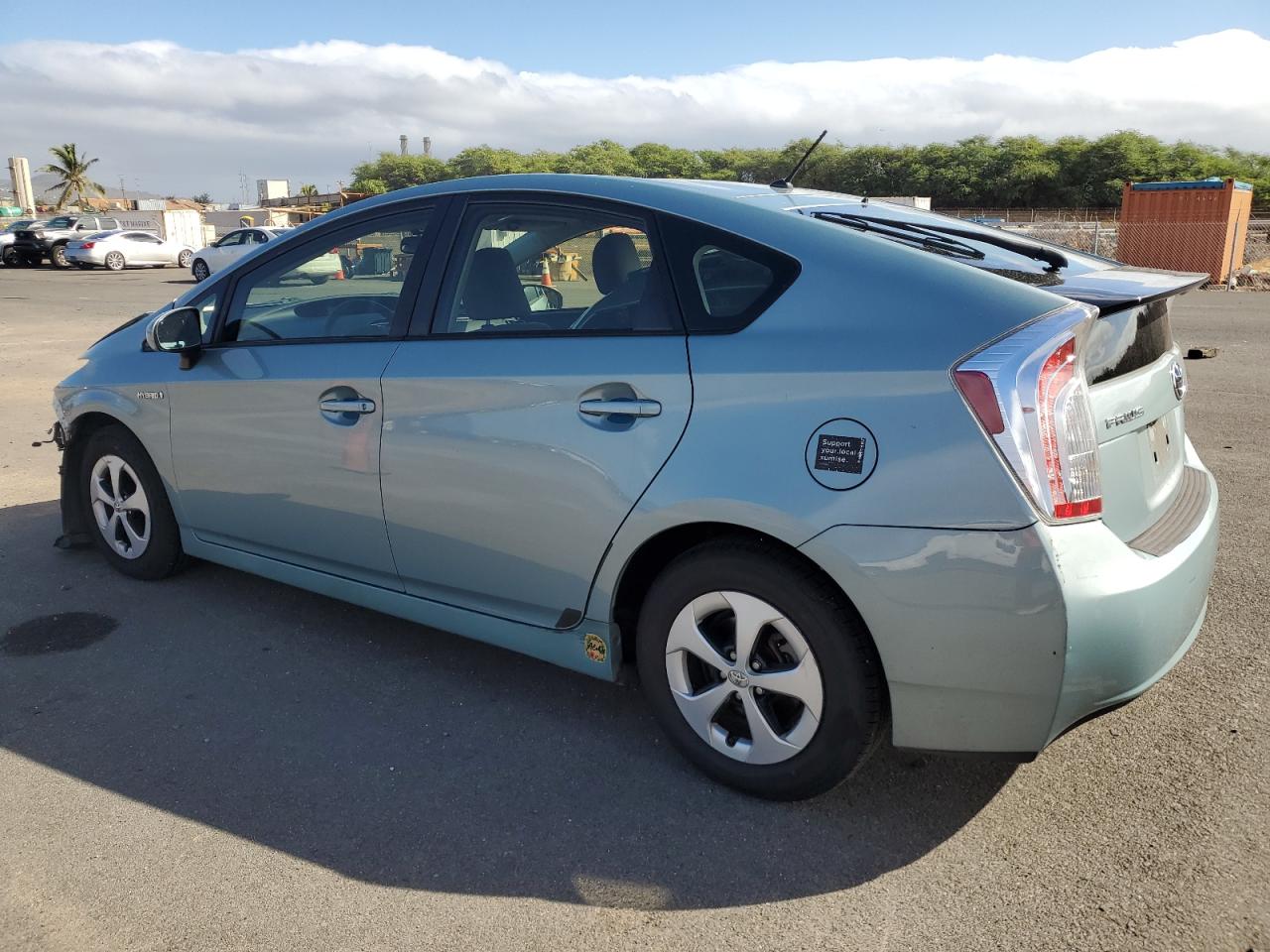 2015 Toyota Prius VIN JTDKN3DU0F1966697 Copart auction photo, front end / side damage thumbnail 2