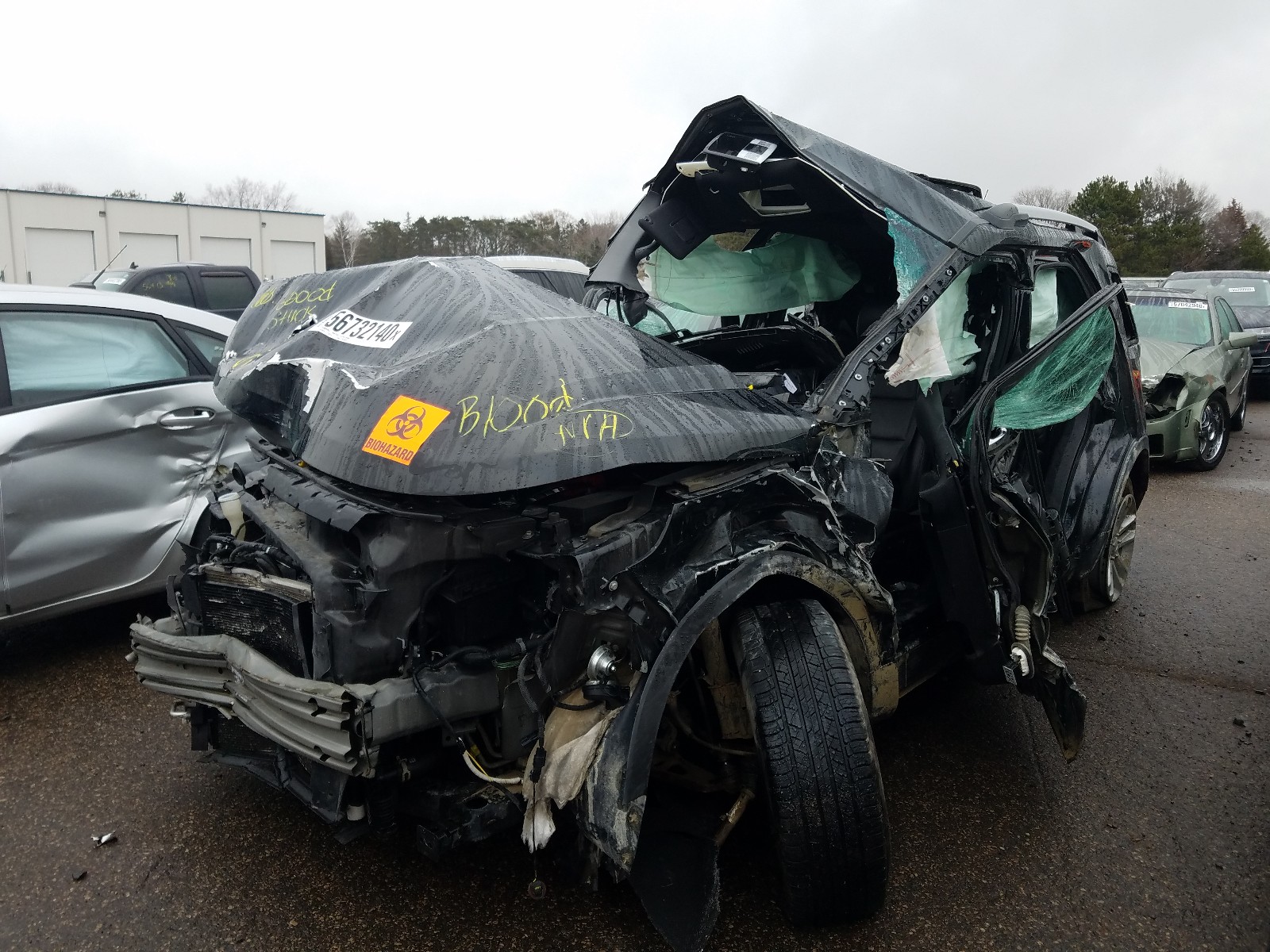 2014 Ford Explorer VIN 1FM5K8D84EGC41164 Copart auction photo, rollover damage thumbnail 2