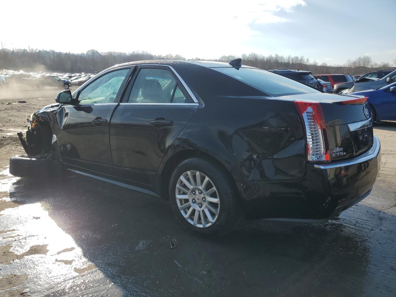 2013 Cadillac CTS VIN 1G6DH5E5XD0165686 Copart auction photo, side / front end damage thumbnail 2