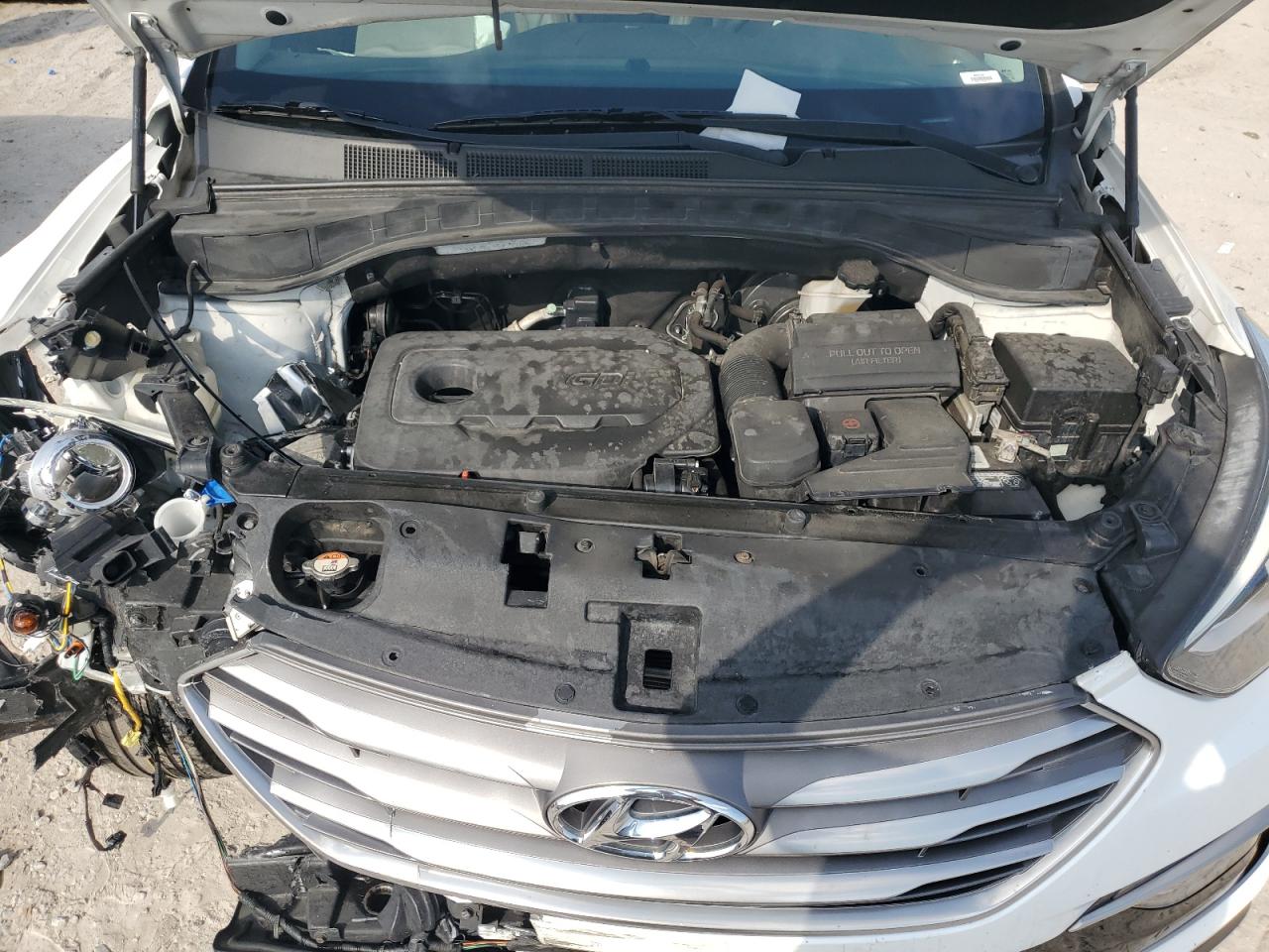 2017 Hyundai Santa Fe VIN 5XYZU3LB8HG443481 Copart auction photo, front end / rear end damage thumbnail 12