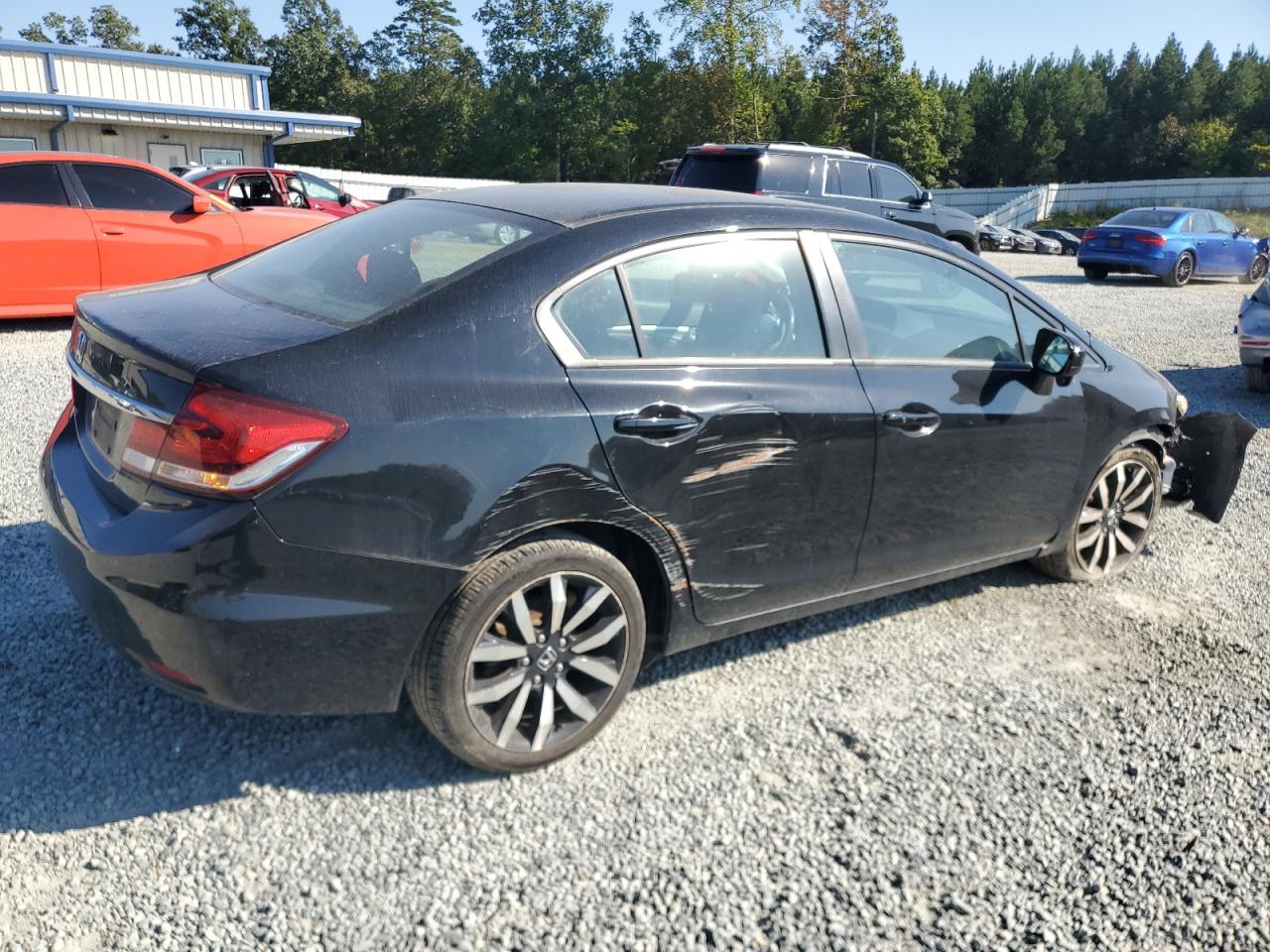 2014 Honda Civic VIN 19XFB2F92EE048670 Copart auction photo, front end / side damage thumbnail 3