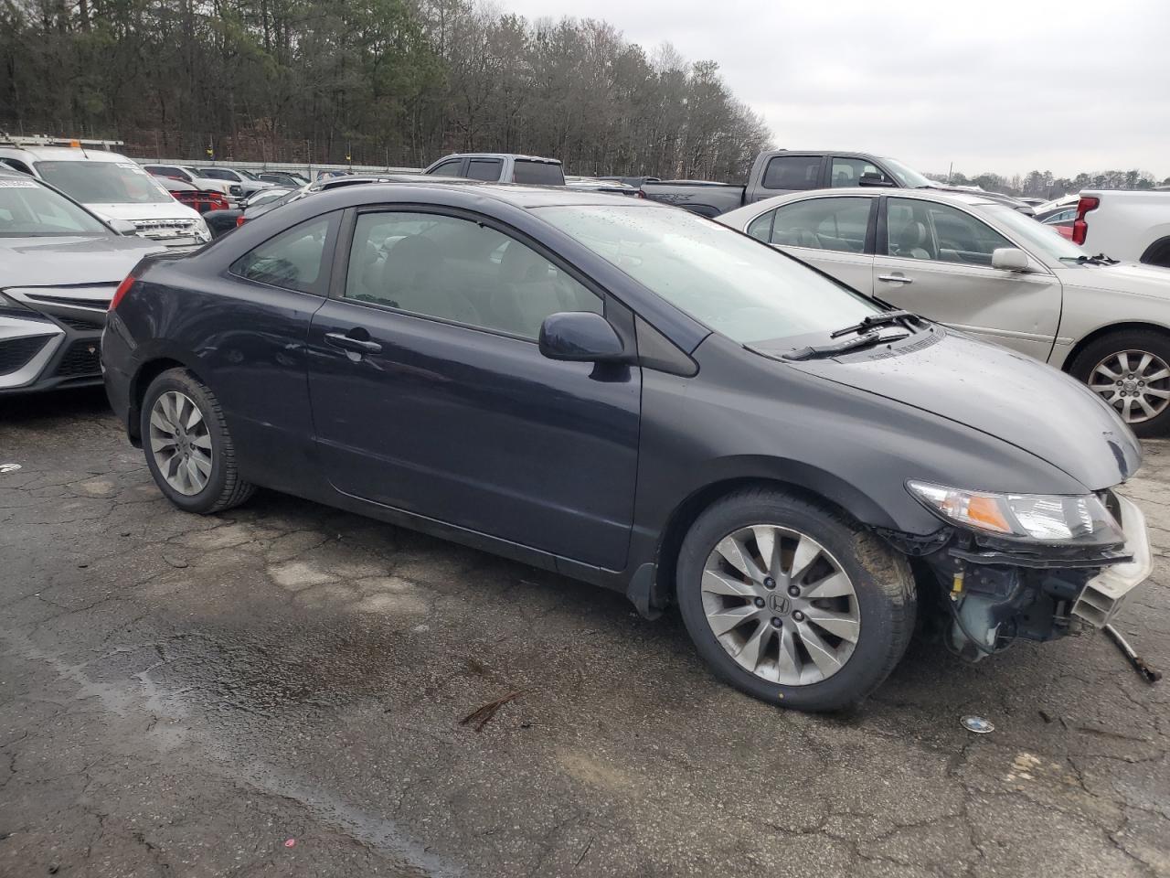 2010 Honda Civic VIN 2HGFG1B86AH502783 Copart auction photo, front end / side damage thumbnail 4