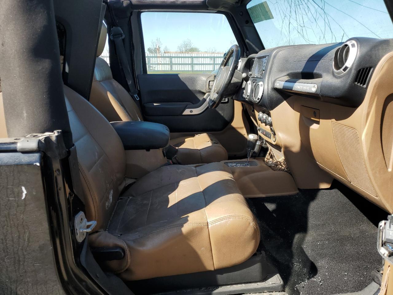 2012 Jeep Wrangler VIN 1C4AJWBG1CL216425 Copart auction photo, top/roof / rear end damage thumbnail 10