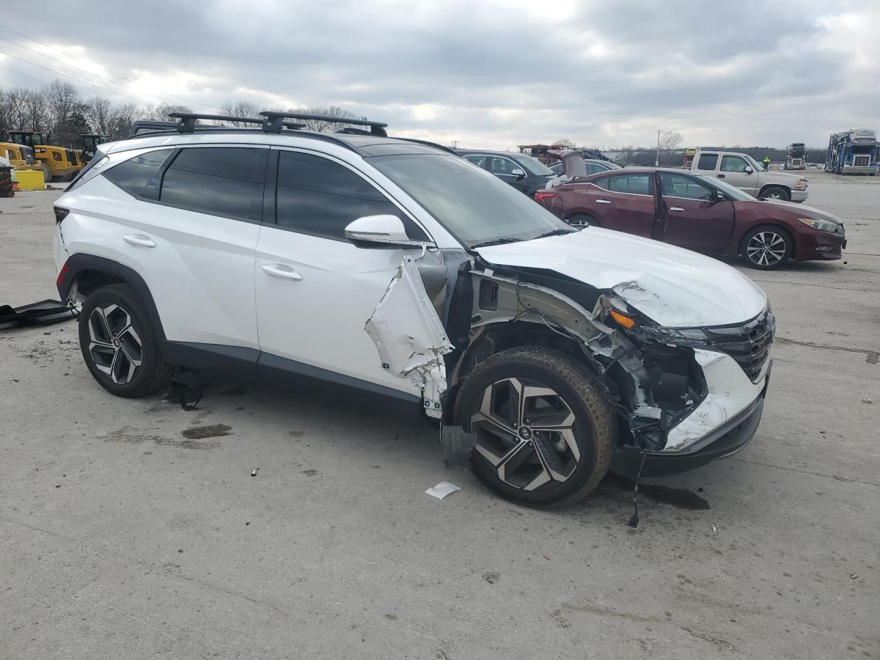 2022 Hyundai Tucson VIN 5NMJECAE9NH062490 Copart auction photo, front end / rear end damage thumbnail 4
