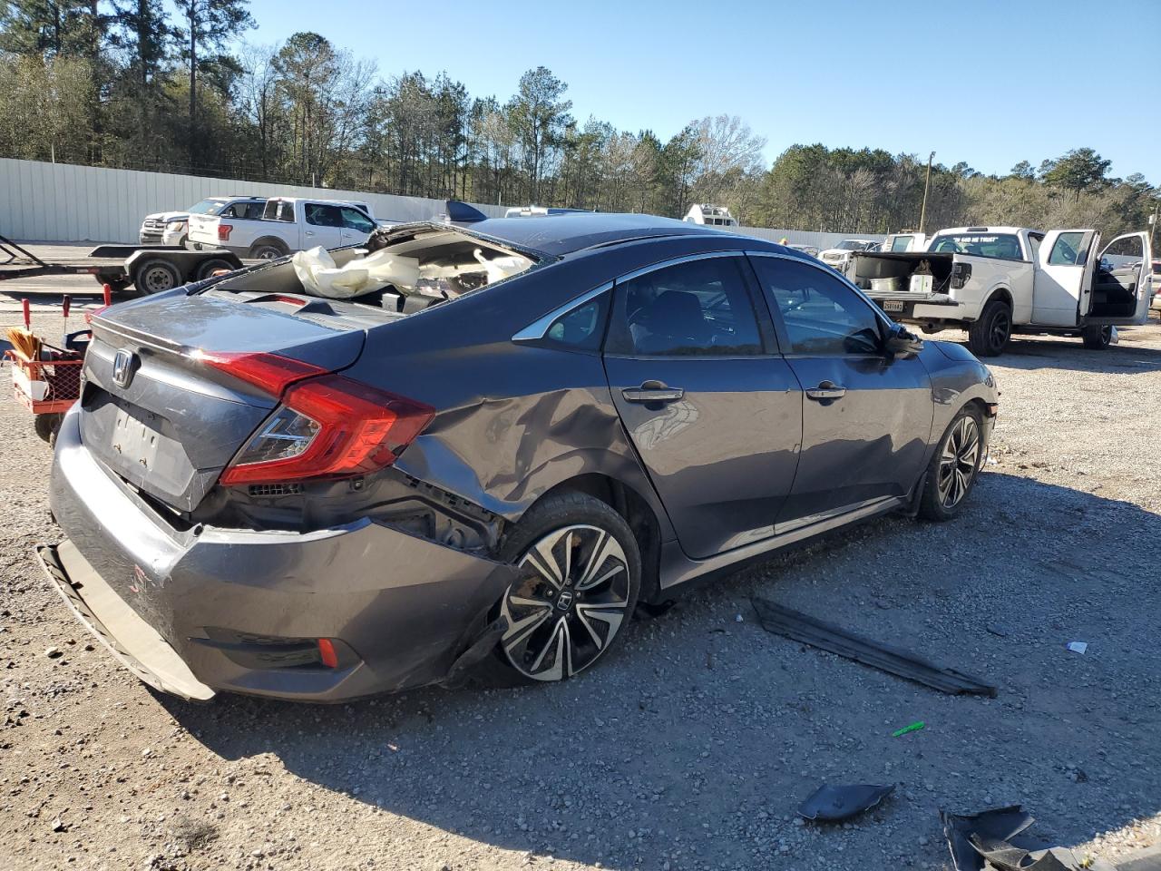 2016 Honda Civic VIN 19XFC1F34GE000240 Copart auction photo, all over damage thumbnail 3