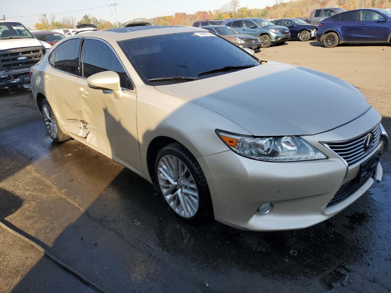 2013 Lexus ES VIN JTHBK1GG6D2037123 Copart auction photo, side damage thumbnail 4