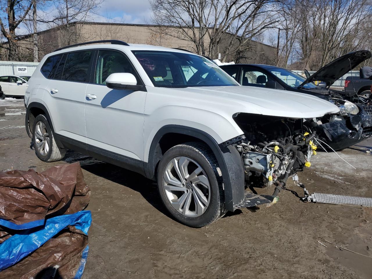 2021 Volkswagen Atlas VIN 1V2HR2CAXMC537292 Copart auction photo, front end damage thumbnail 4