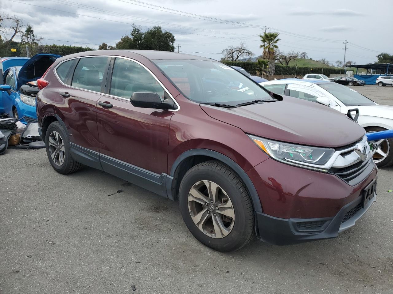 2018 Honda CR-V VIN 2HKRW5H33JH418218 Copart auction photo, side / front end damage thumbnail 4