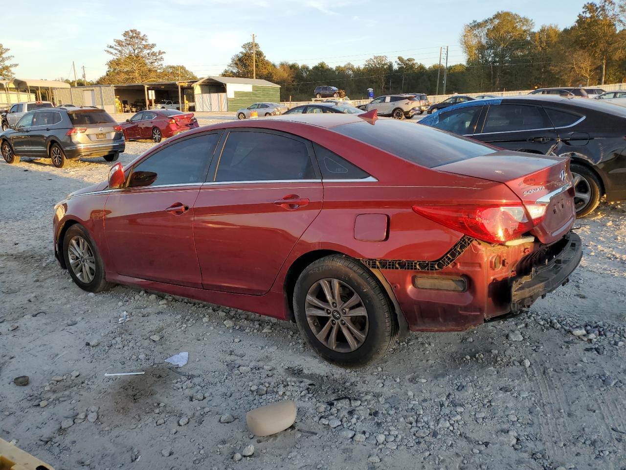 2014 Hyundai Sonata VIN 5NPEB4AC5EH948016 Copart auction photo, rear end / front end damage thumbnail 2
