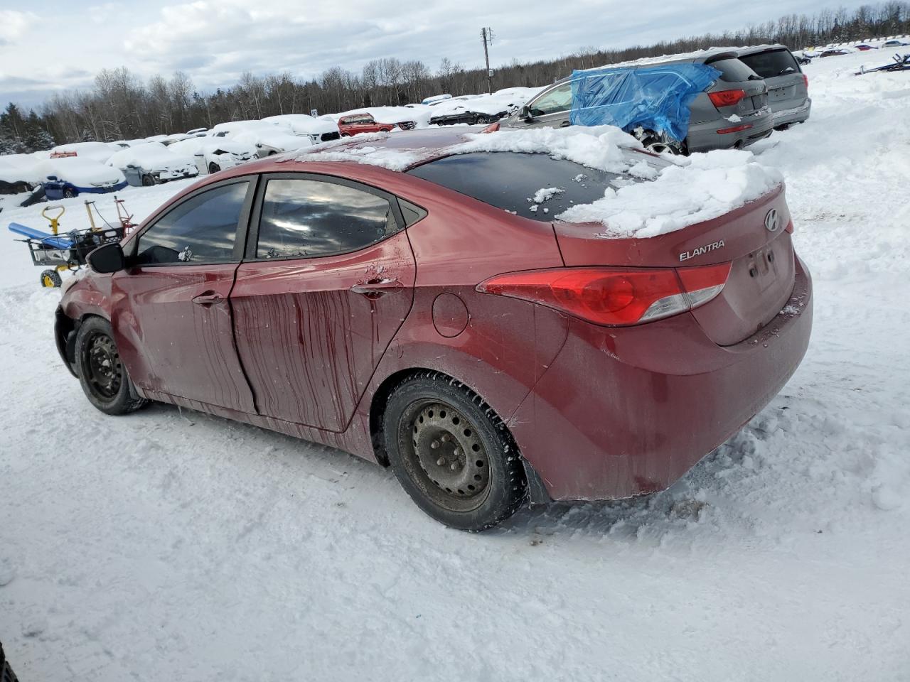 2012 Hyundai Elantra VIN 5NPDH4AE9CH146836 Copart auction photo, side / front end damage thumbnail 2