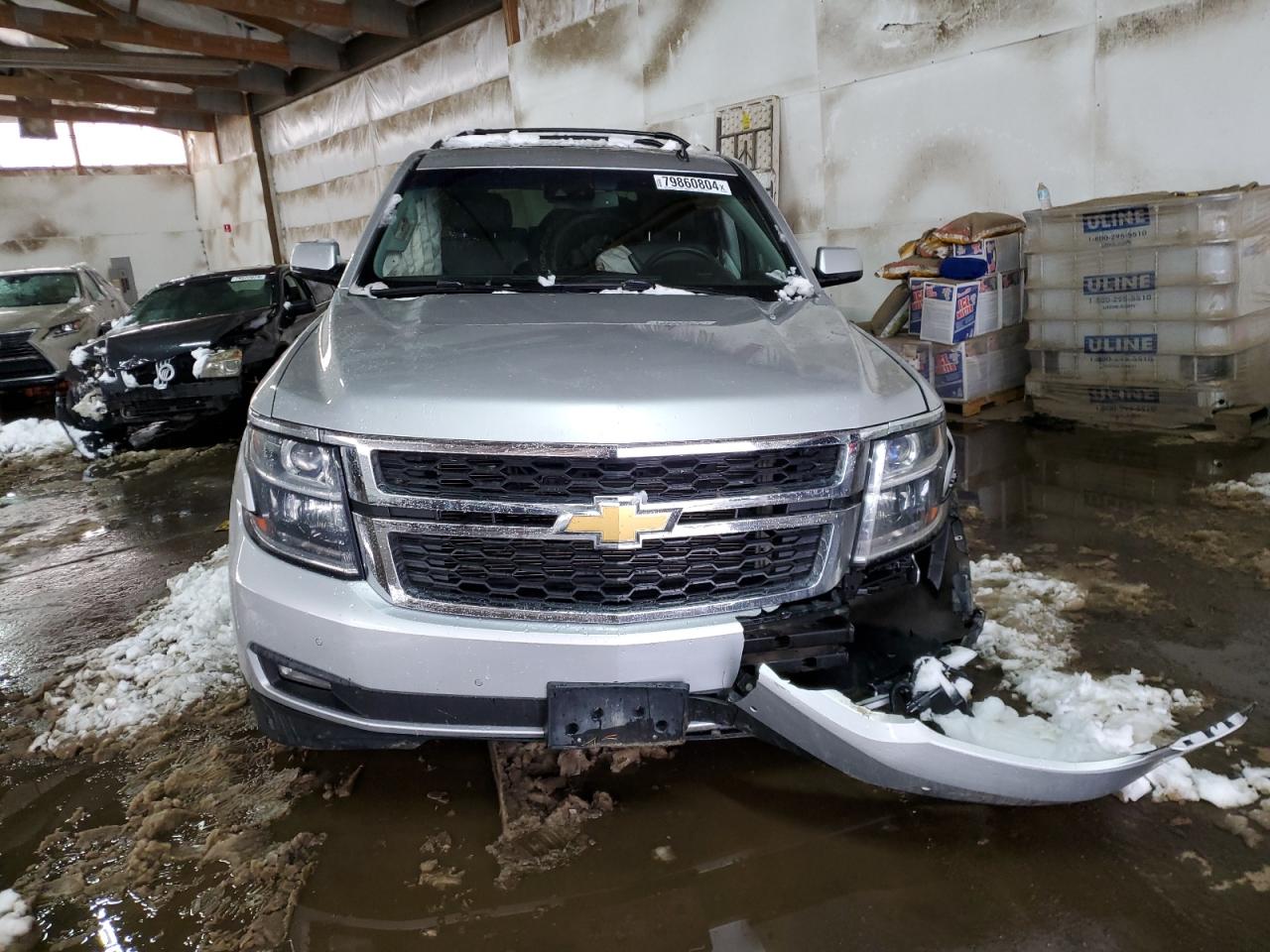 2015 Chevrolet Tahoe VIN 1GNSKBKC6FR217585 Copart auction photo, front end / side damage thumbnail 5