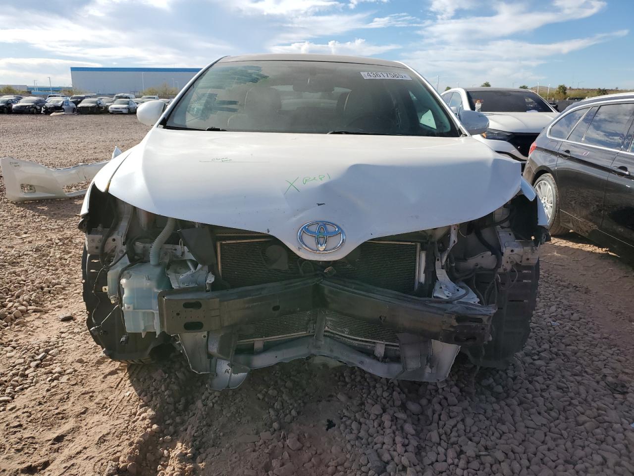 2012 Toyota Venza VIN 4T3ZK3BB3CU046858 Copart auction photo, front end damage thumbnail 5