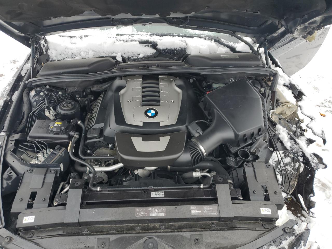 2010 BMW 6er VIN WBAEA5C59ACV93748 Copart auction photo, front end damage thumbnail 11