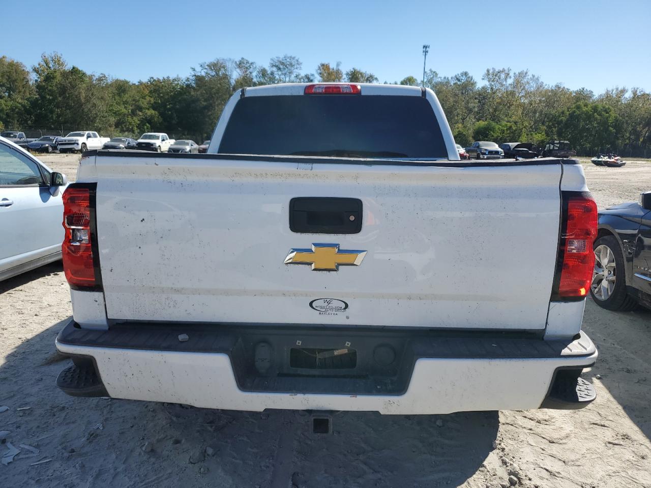 2018 Chevrolet Silverado VIN 3GCUKREC6JG291412 Copart auction photo, top/roof damage thumbnail 6