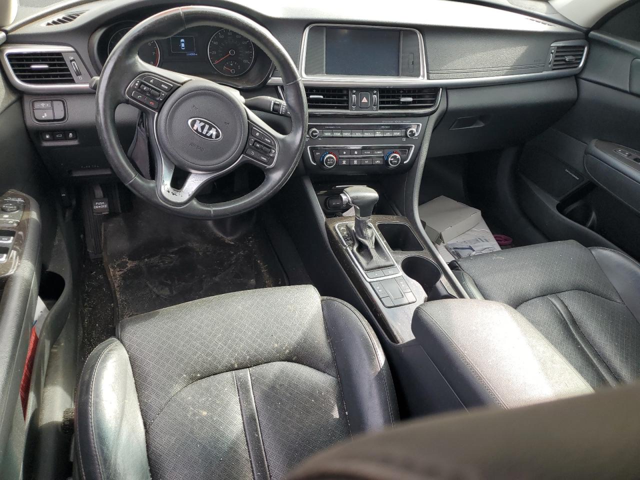 2016 KIA Optima VIN 5XXGU4L3XGG092615 Copart auction photo, all over damage thumbnail 8