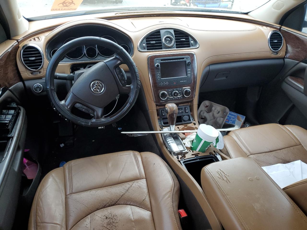 2014 Buick Enclave VIN 5GAKRBKD2EJ291470 Copart auction photo, front end / undercarriage damage thumbnail 8