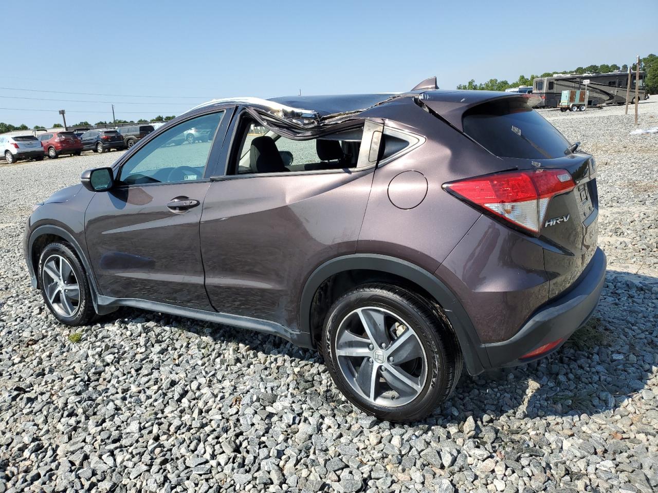 2022 Honda HR-V VIN 3CZRU5H54NM722191 Copart auction photo, top/roof damage thumbnail 2