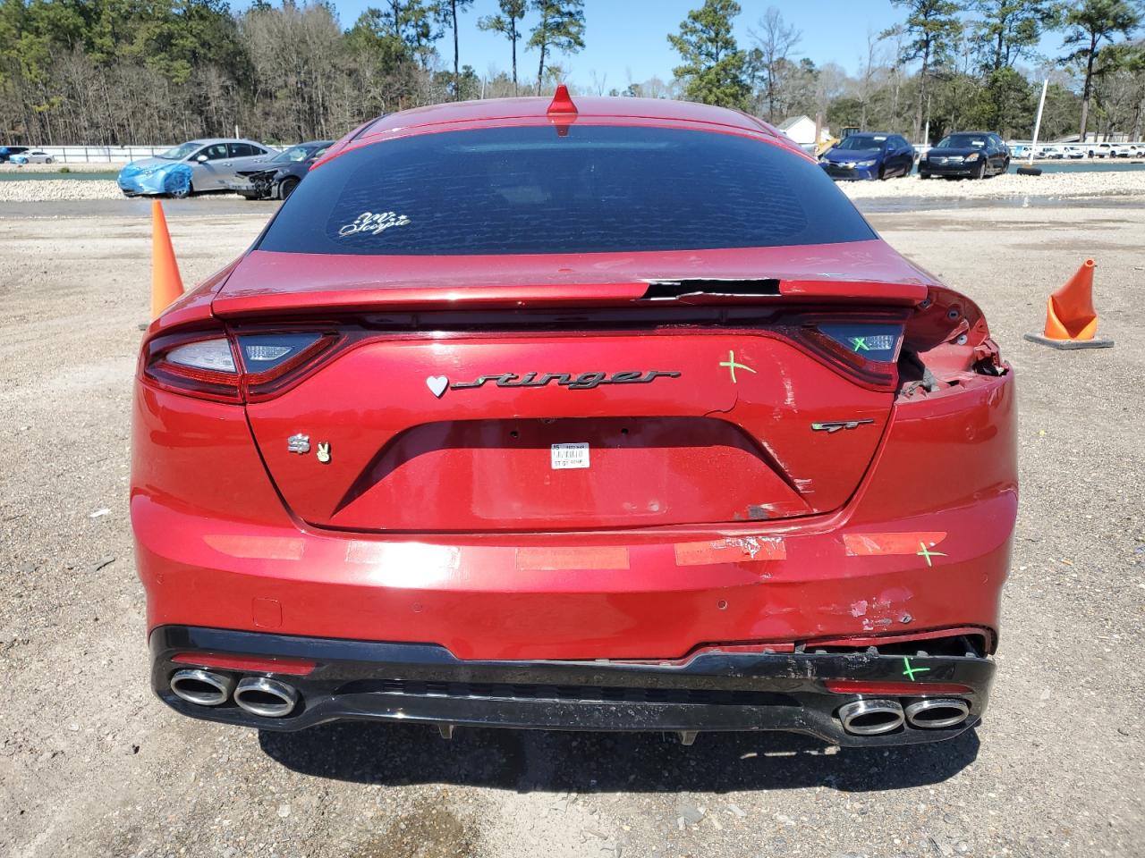 2018 KIA Stinger VIN KNAE55LC9J6010175 Copart auction photo, rear end / front end damage thumbnail 6