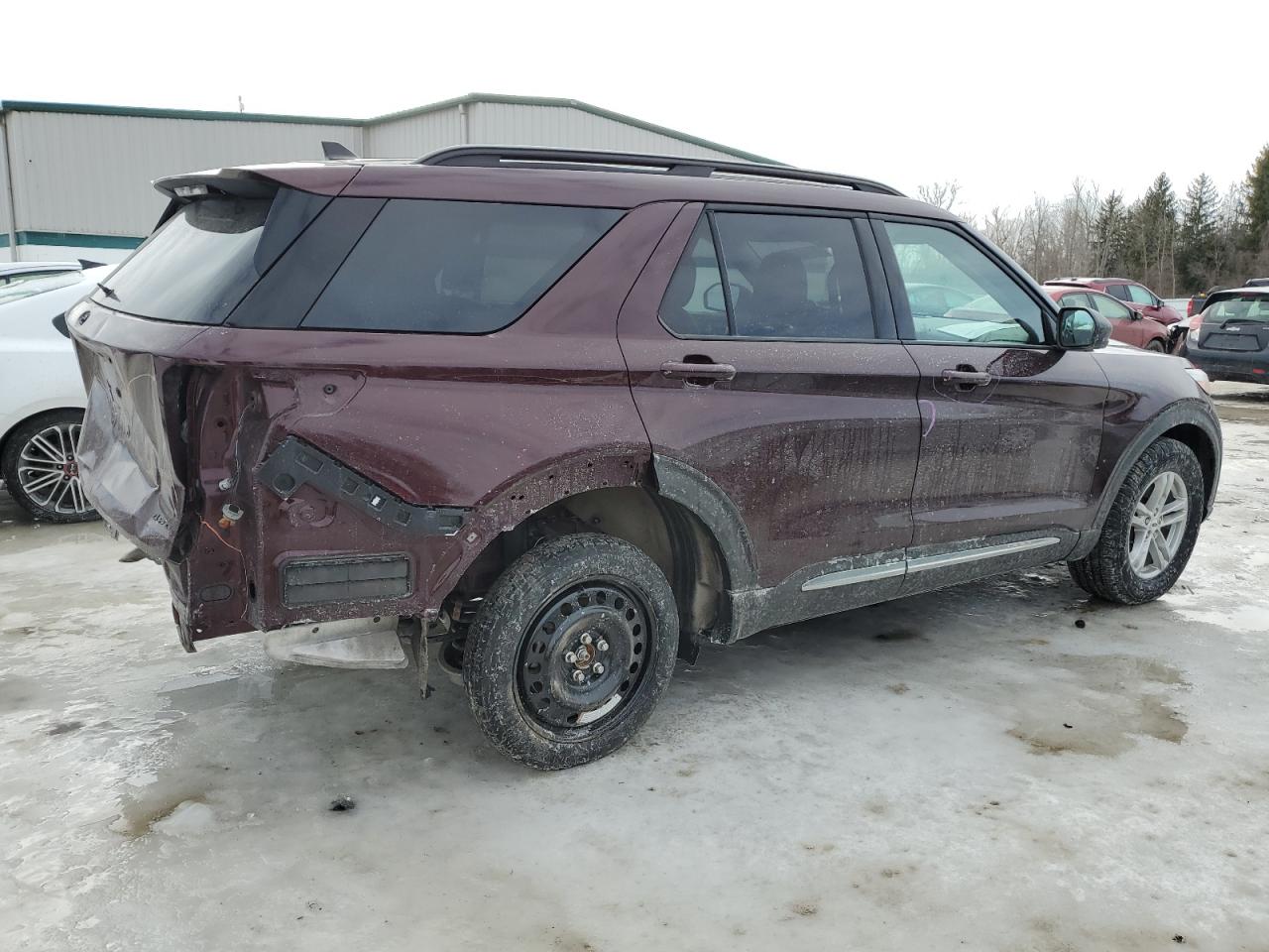 2022 Ford Explorer VIN 1FMSK8DH5NGB54036 Copart auction photo, rear end damage thumbnail 3
