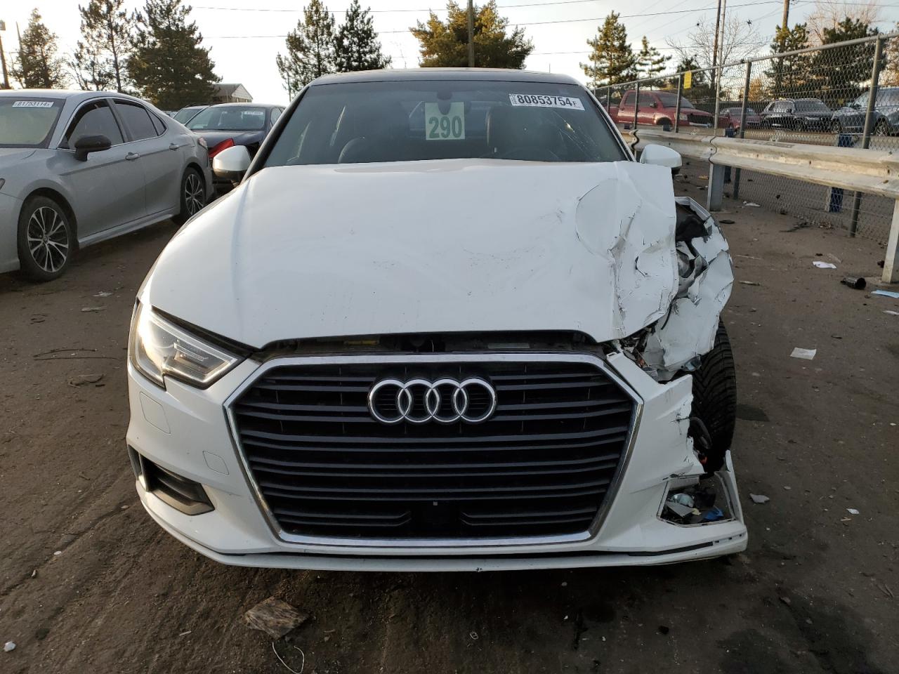 2018 Audi A3 VIN WAUAUGFF6J1072522 Copart auction photo, front end damage thumbnail 5