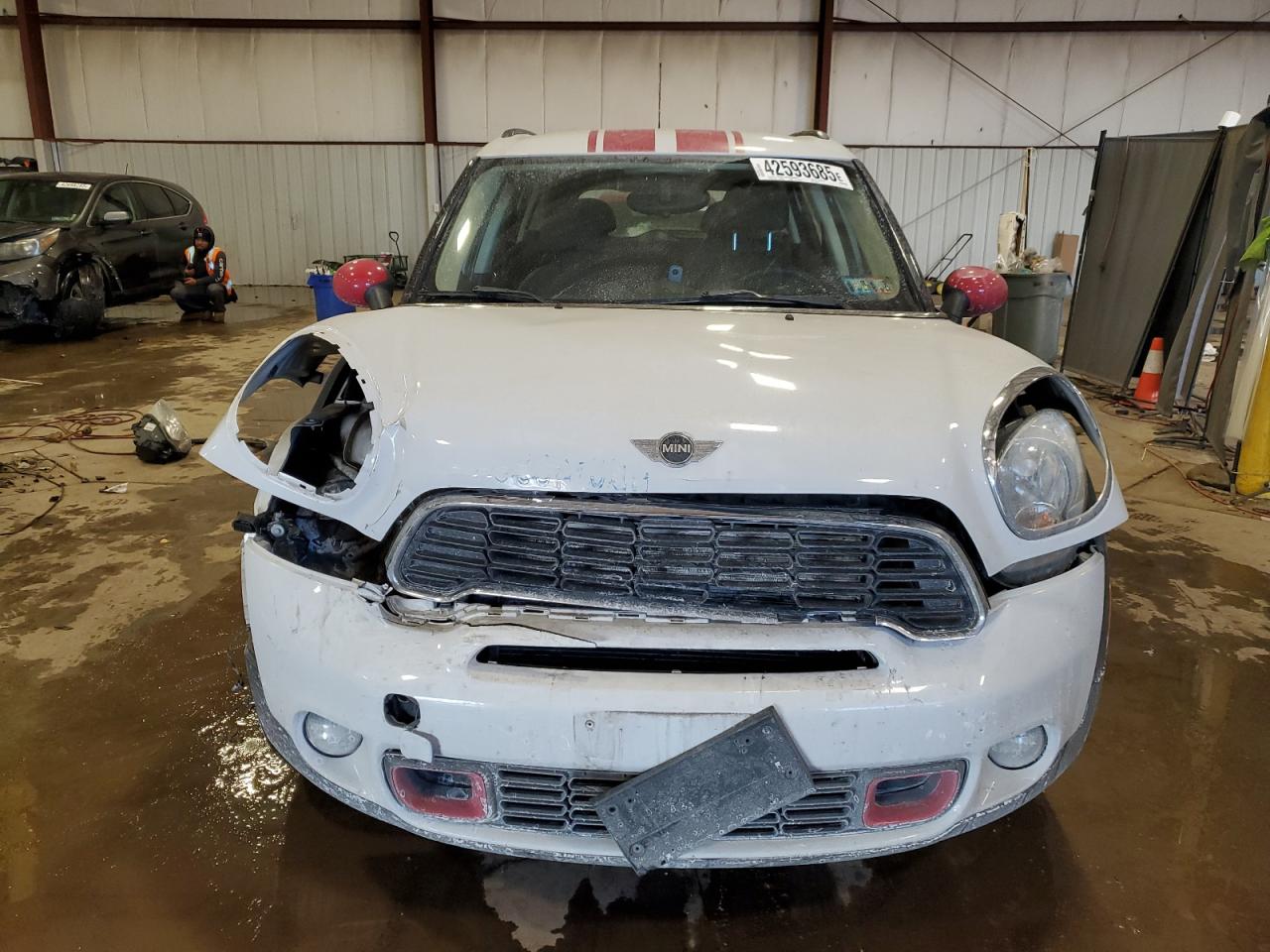 2012 MINI Cooper VIN WMWZC3C53CWL83874 Copart auction photo, front end damage thumbnail 5