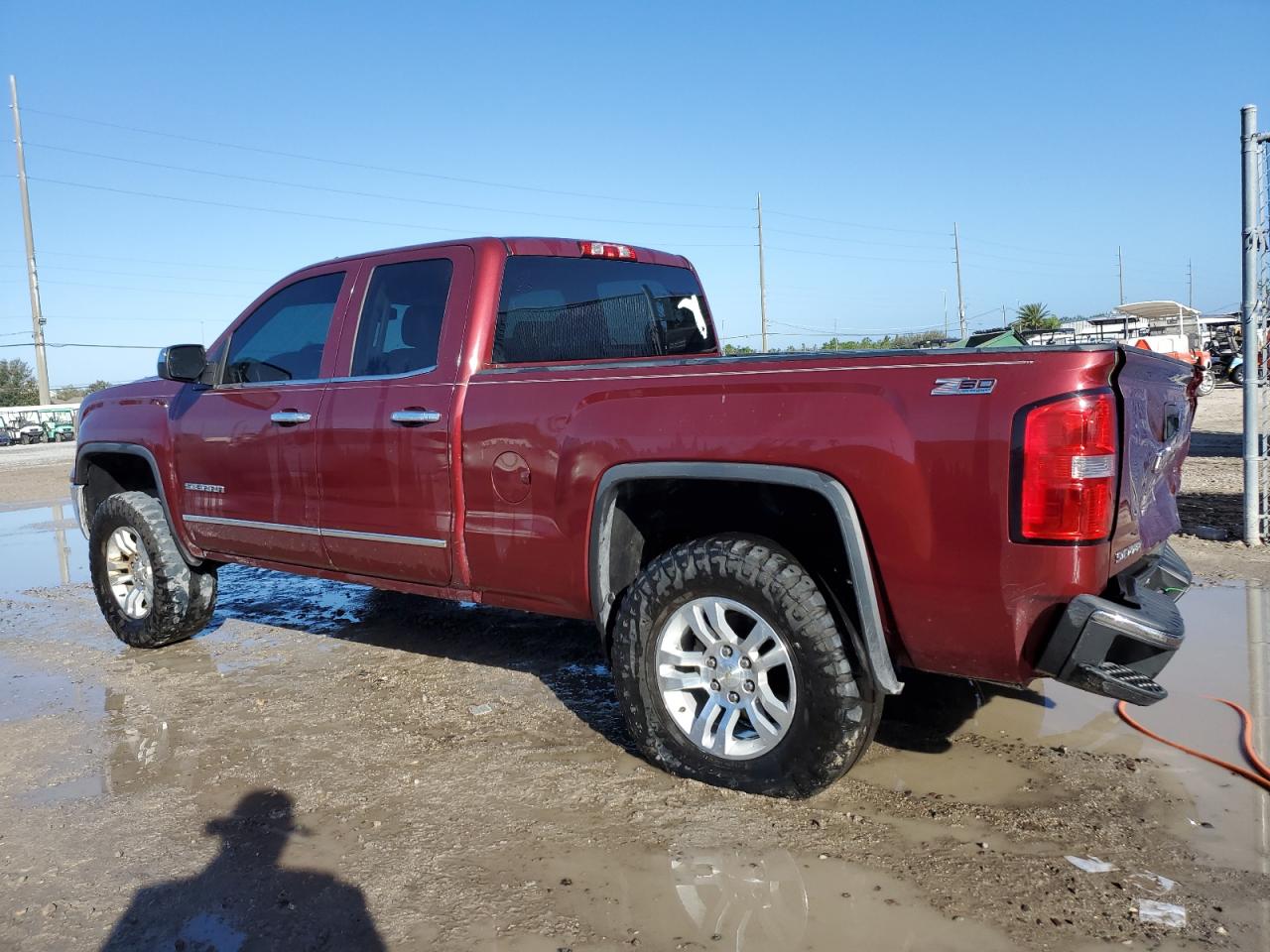 2014 GMC Sierra VIN 1GTR1VEC7EZ173490 Copart auction photo, rear end / side damage thumbnail 2
