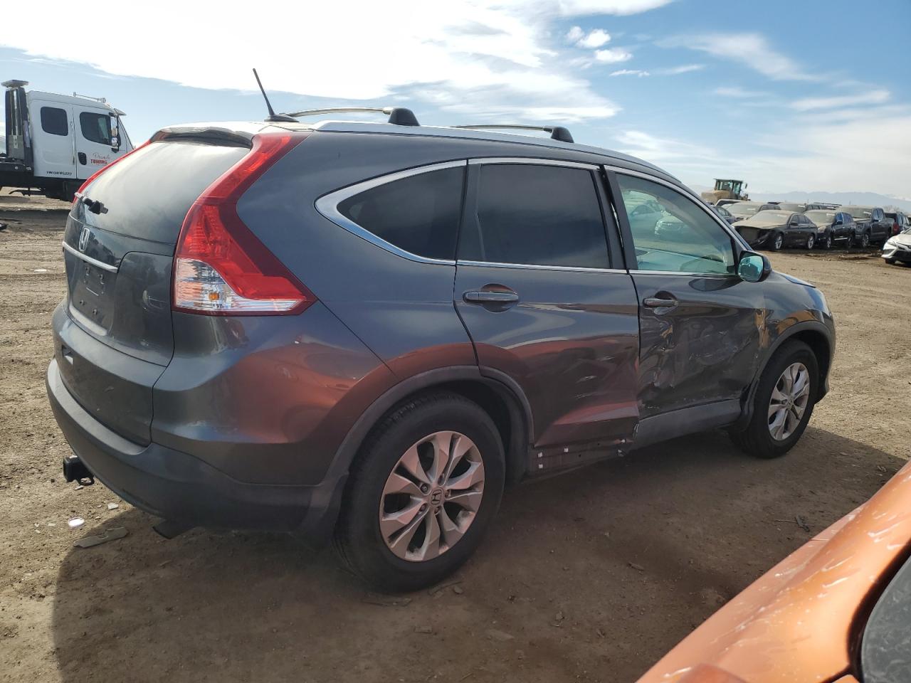 2013 Honda CR-V VIN 2HKRM3H72DH517873 Copart auction photo, side damage thumbnail 3