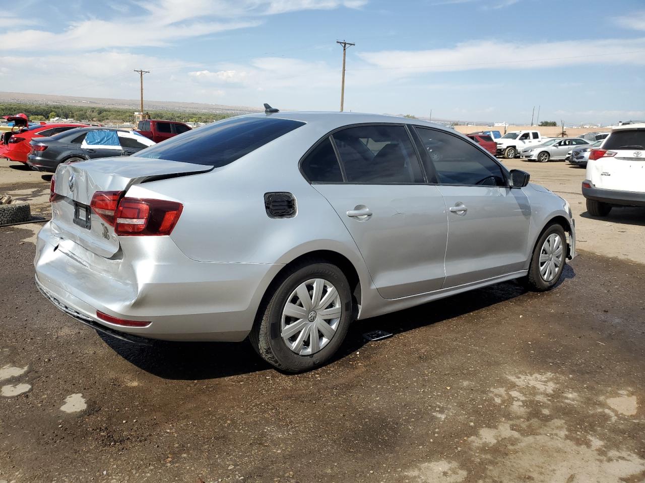 2017 Volkswagen Jetta VIN 3VW267AJ6GM298842 Copart auction photo, rear end damage thumbnail 3