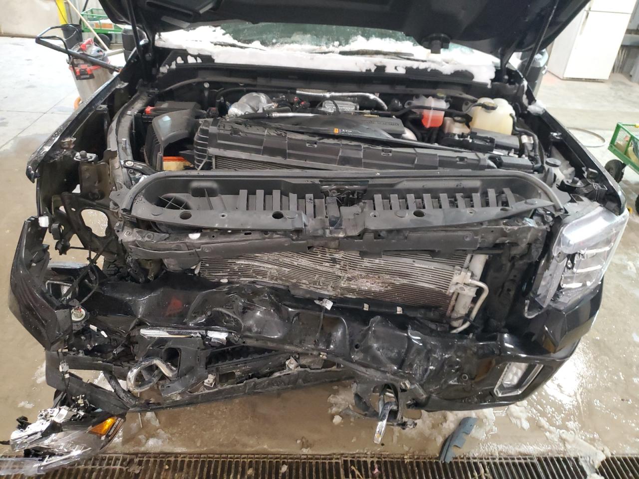 2022 GMC Sierra VIN 1GT49REY7NF259793 Copart auction photo, front end / side damage thumbnail 11