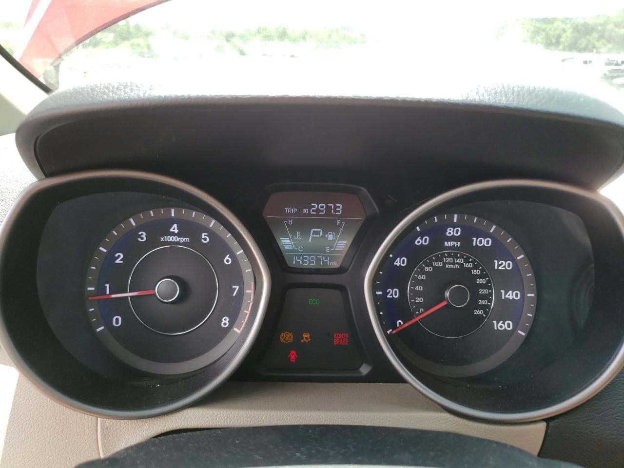 2014 Hyundai Elantra VIN 5NPDH4AE1EH546117 Copart auction photo, rear end damage thumbnail 9