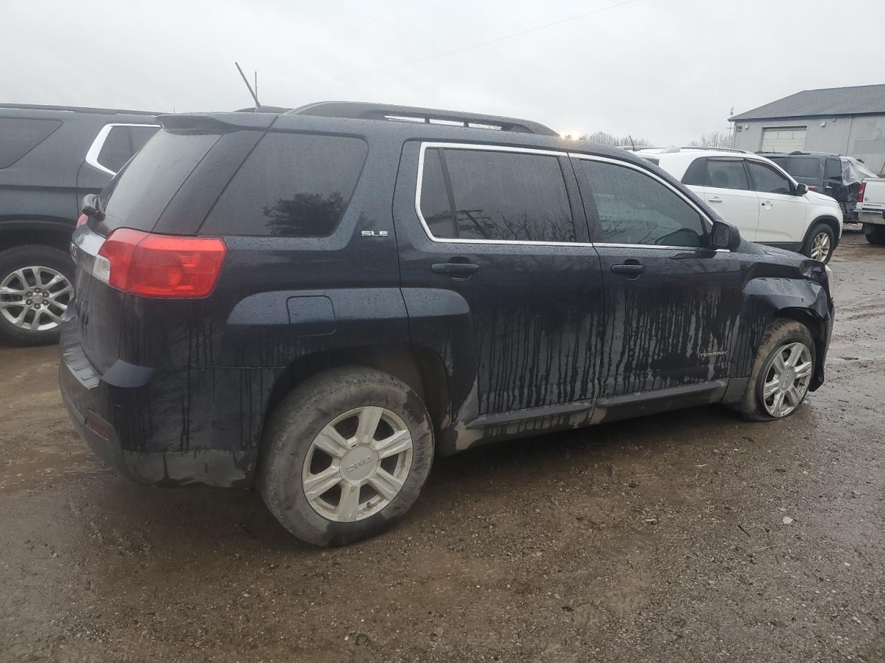 2015 GMC Terrain VIN 2GKALREK5F6363277 Copart auction photo, side / front end damage thumbnail 3