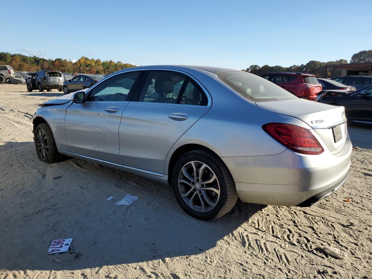 2015 Mercedes-Benz C-klasse VIN 55SWF4KB9FU010632 Copart auction photo, mechanical / front end damage thumbnail 2