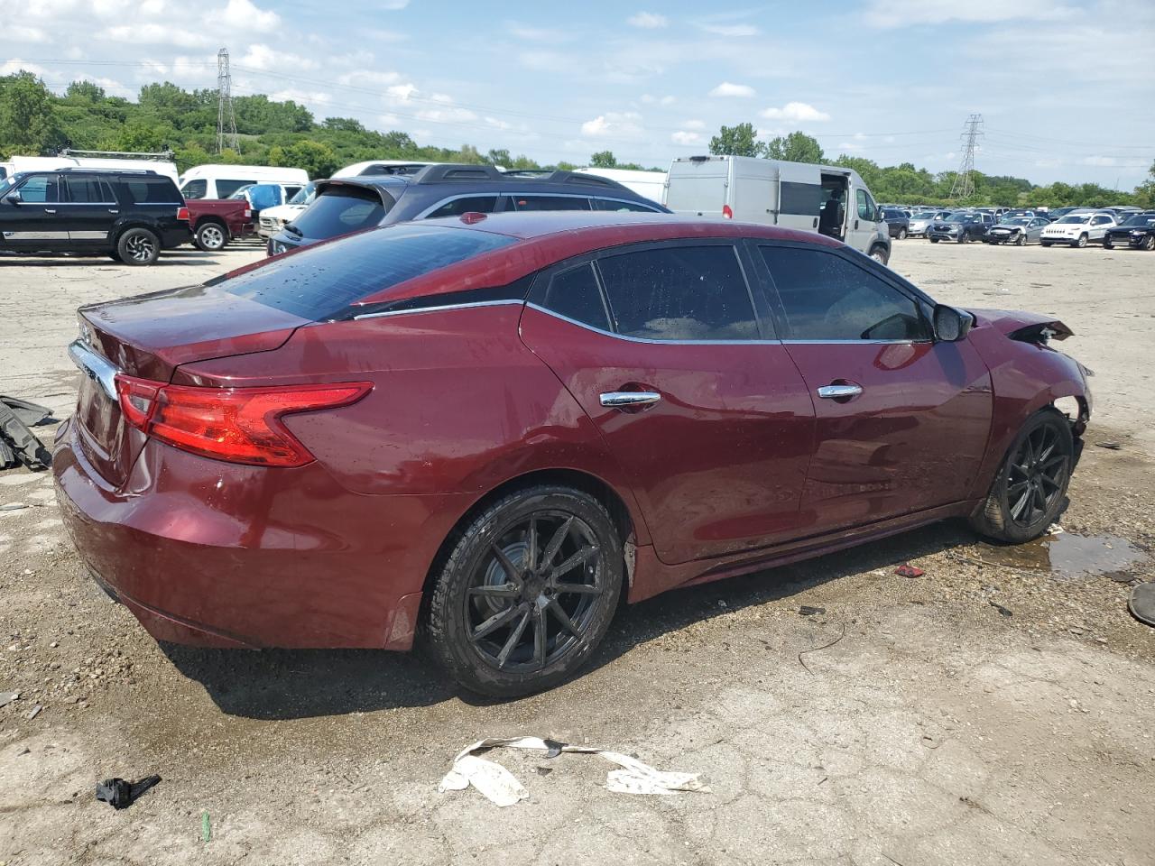 2017 Nissan Maxima VIN 1N4AA6AP5HC399410 Copart auction photo, front end damage thumbnail 3