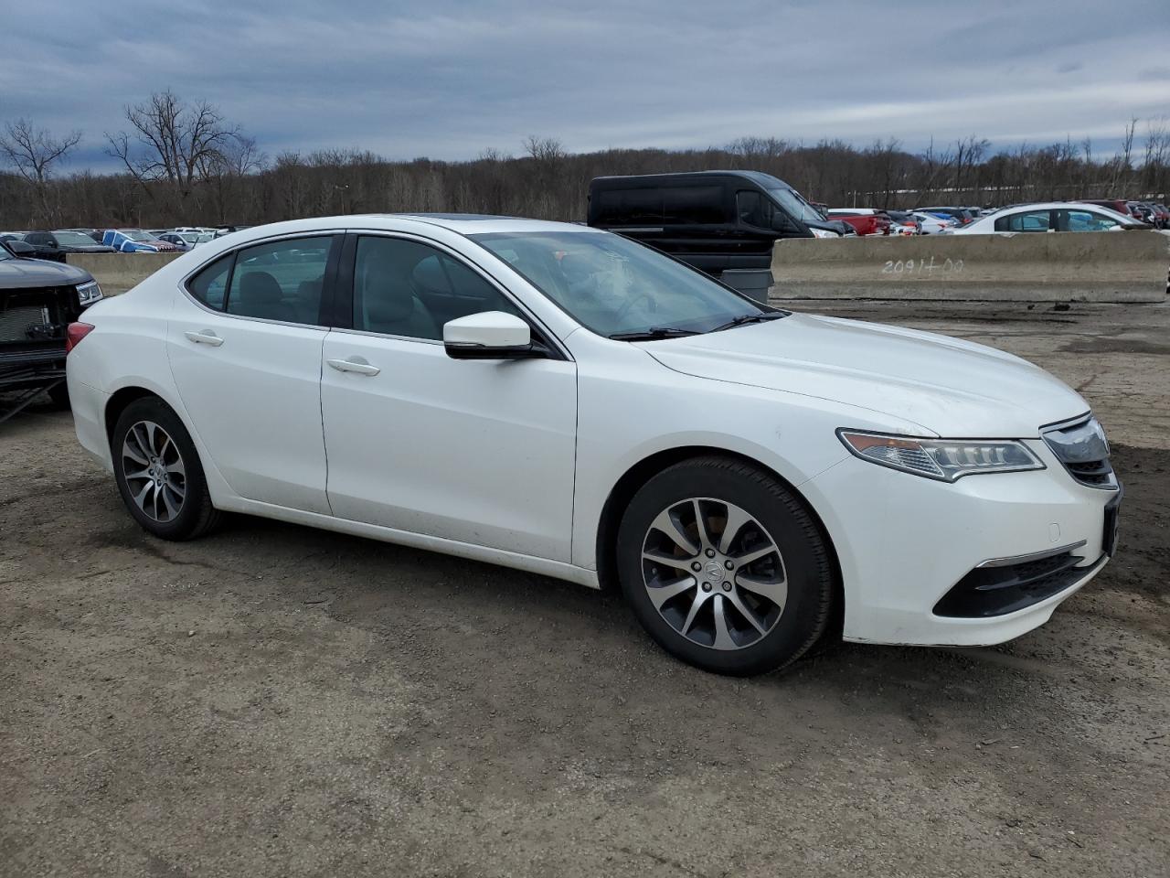 2017 Acura TLX VIN 19UUB1F37HA002676 Copart auction photo, side / rear end damage thumbnail 4