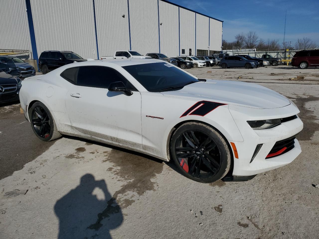 2018 Chevrolet Camaro VIN 1G1FB1RX8J0175634 Copart auction photo, front end / side damage thumbnail 4