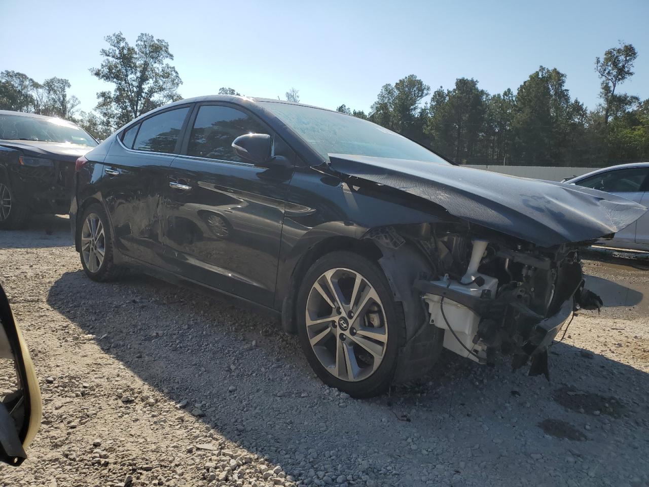2017 Hyundai Elantra VIN KMHD84LF4HU176373 Copart auction photo, front end / side damage thumbnail 4