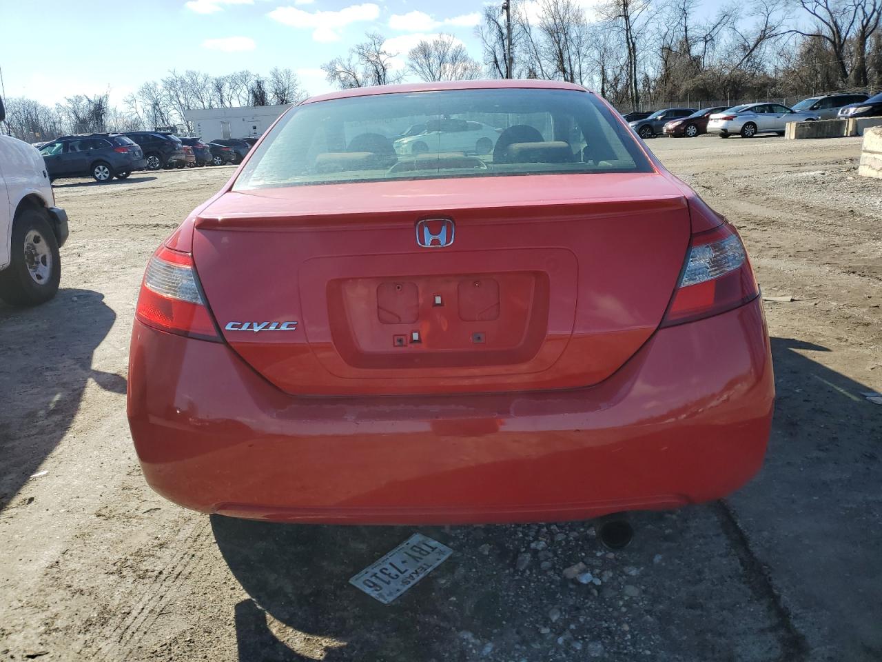 2009 Honda Civic VIN 2HGFG128X9H538598 Copart auction photo, rear end / front end damage thumbnail 6