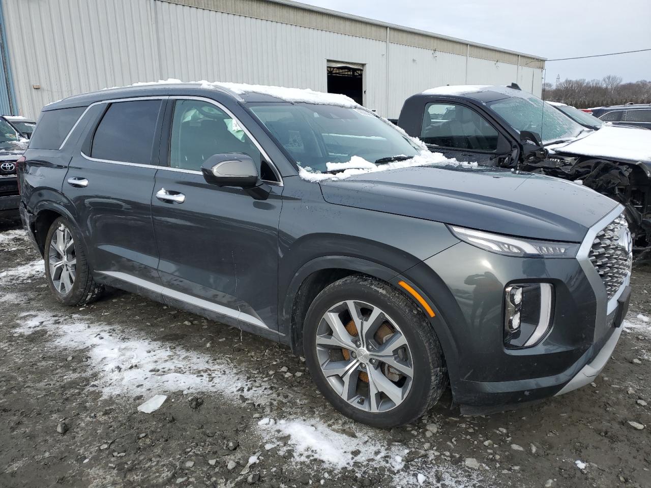 2021 Hyundai Palisade VIN KM8R5DHE8MU278736 Copart auction photo, rear end damage thumbnail 4