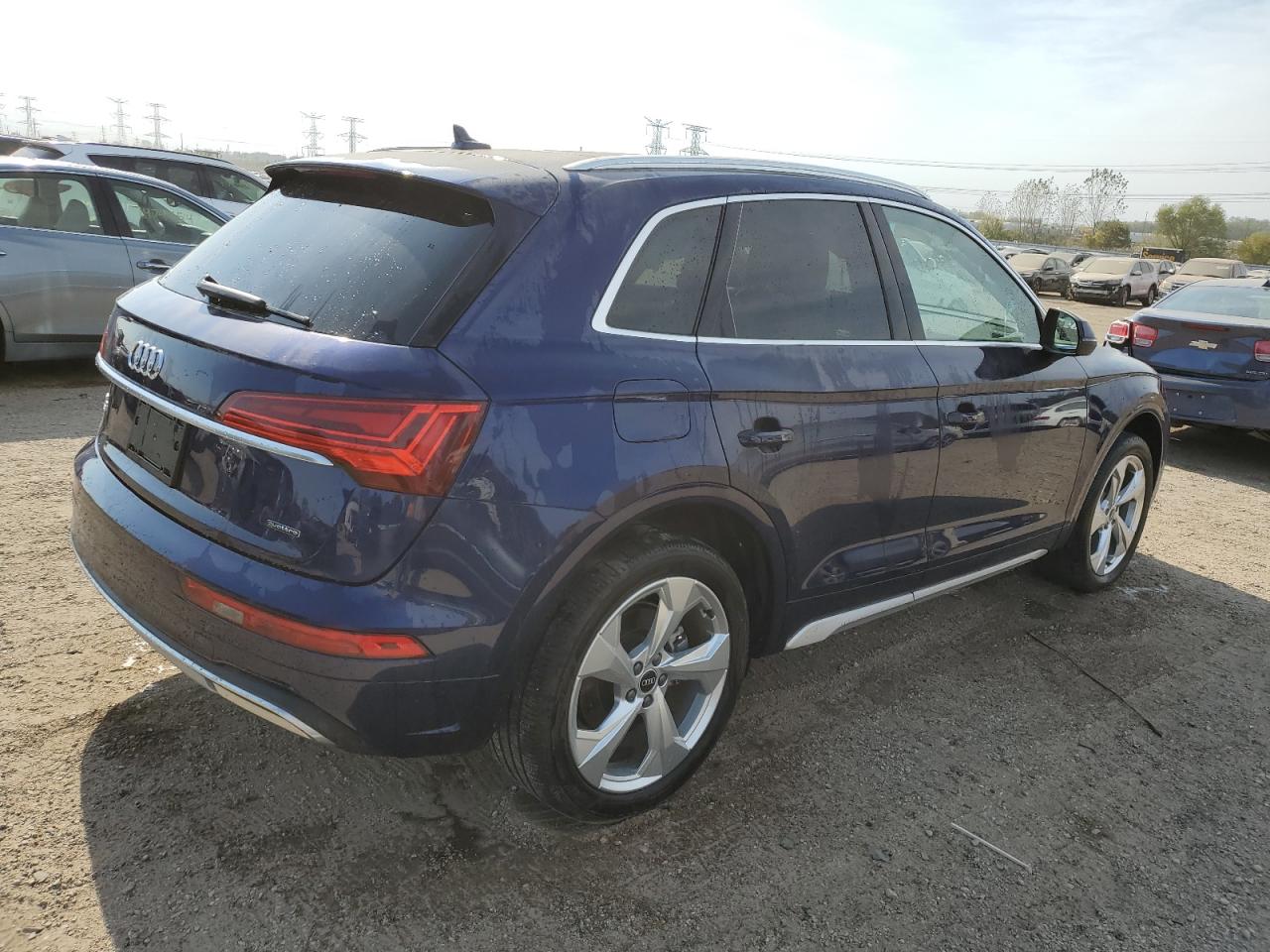 2021 Audi Q5 VIN WA1BAAFYXM2040843 Copart auction photo, side damage thumbnail 3