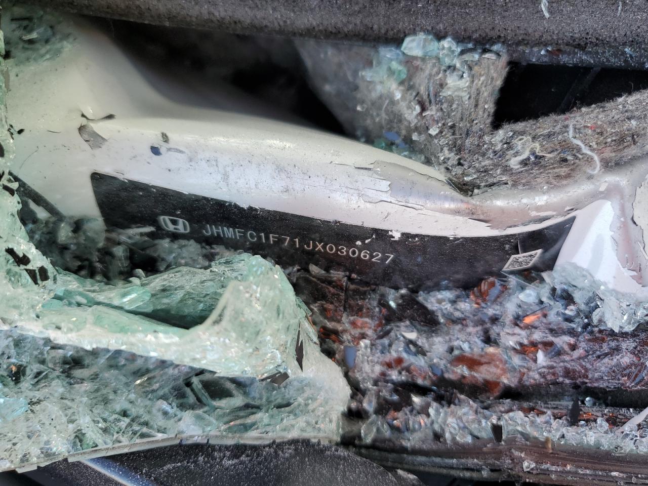 2018 Honda Civic VIN JHMFC1F71JX030627 Copart auction photo, rollover damage thumbnail 13