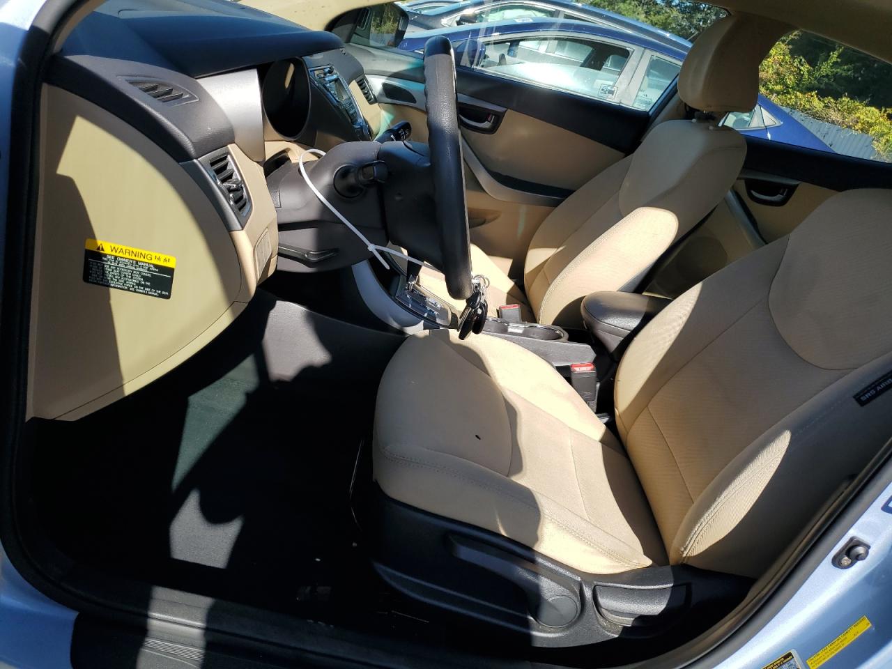 2013 Hyundai Elantra VIN KMHDH4AE9DU525306 Copart auction photo, front end damage thumbnail 7