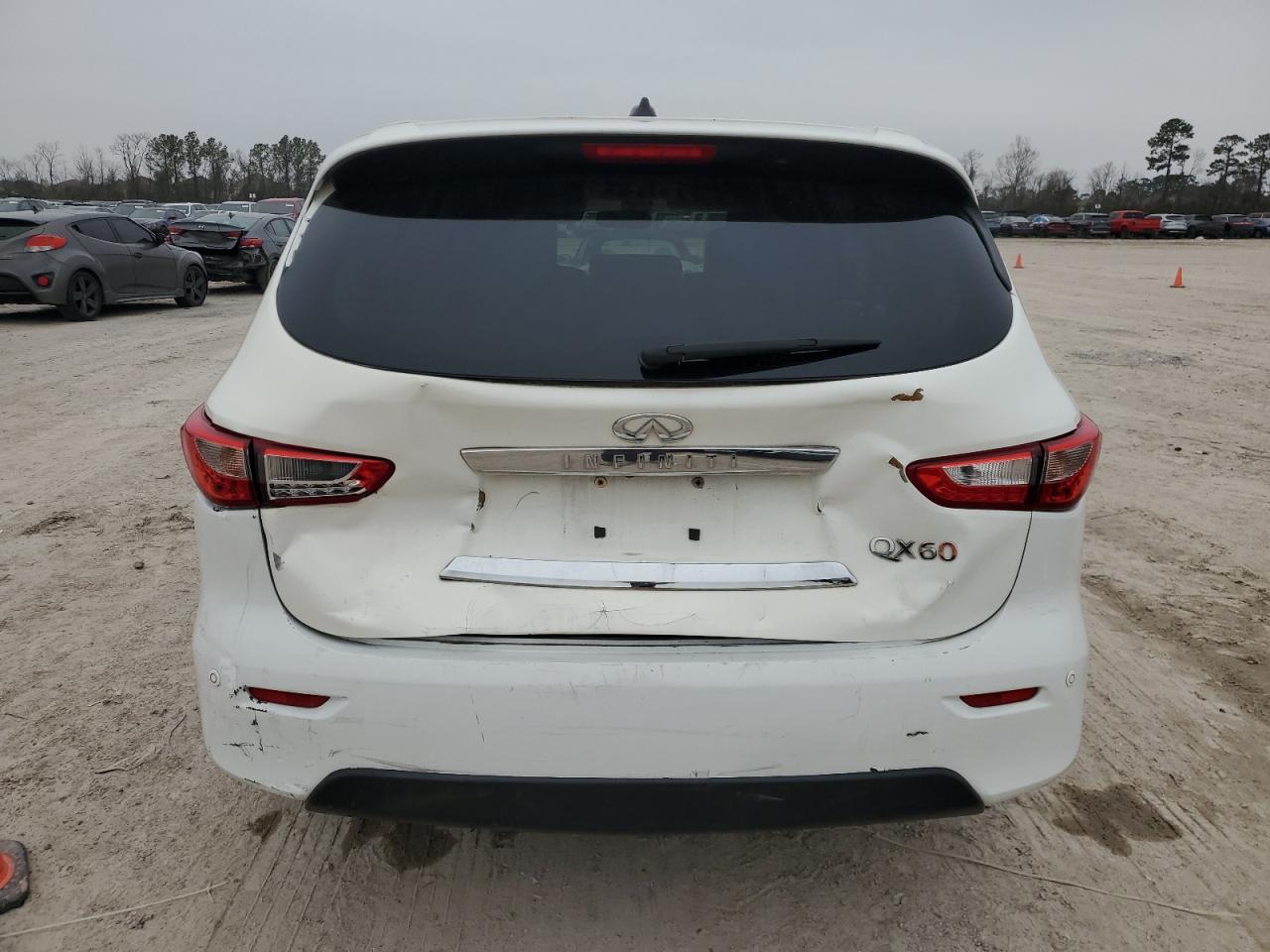 2014 Infiniti QX60 VIN 5N1AL0MM5EC503307 Copart auction photo, rear end / minor dent/scratches damage thumbnail 6
