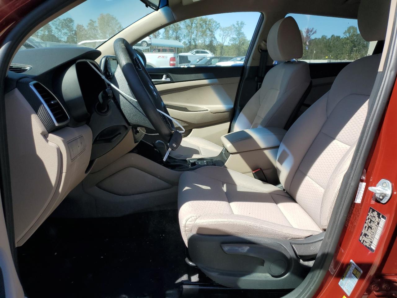 2019 Hyundai Tucson VIN KM8J23A42KU843514 Copart auction photo, top/roof damage thumbnail 7