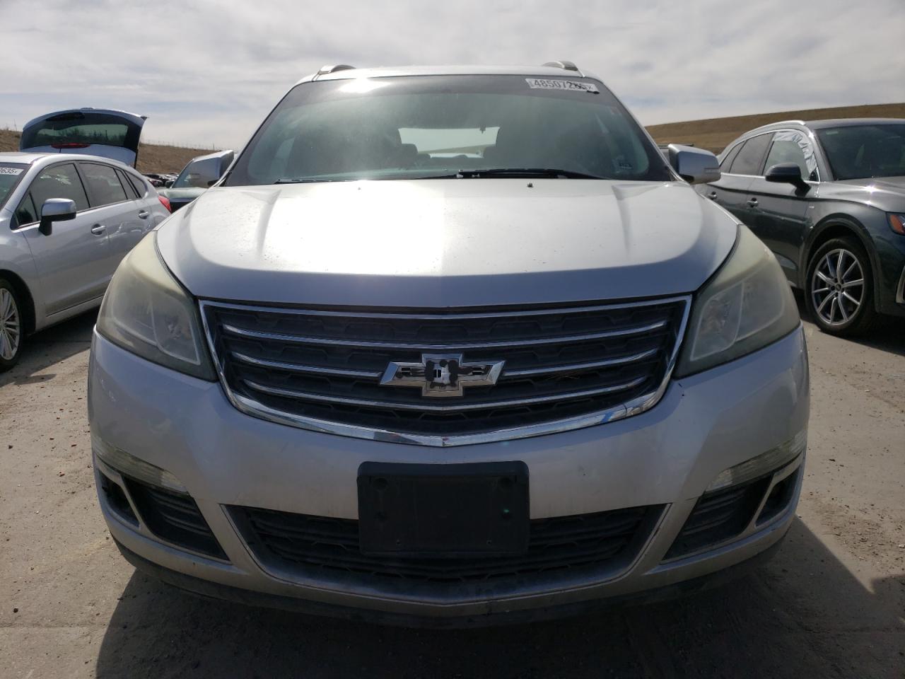 2013 Chevrolet Traverse VIN 1GNKVGKD6DJ194656 Copart auction photo, rear end / hail damage thumbnail 5