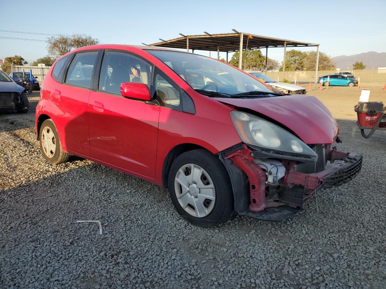 2013 Honda Fit VIN JHMGE8H35DC076149 Copart auction photo, front end damage thumbnail 4