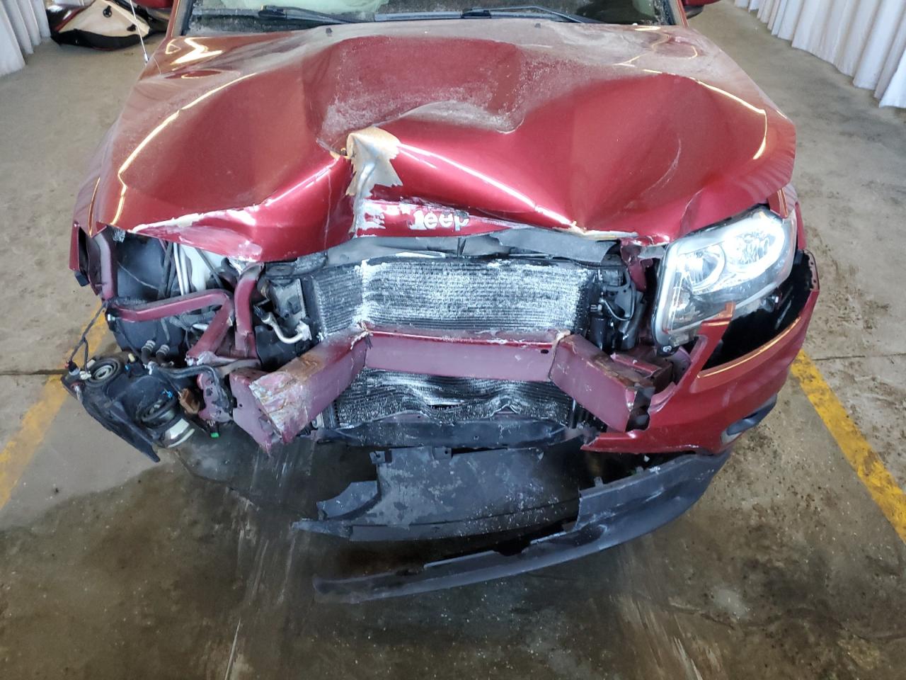 2017 Jeep Compass VIN 1C4NJCEA5HD163222 Copart auction photo, front end / side damage thumbnail 12
