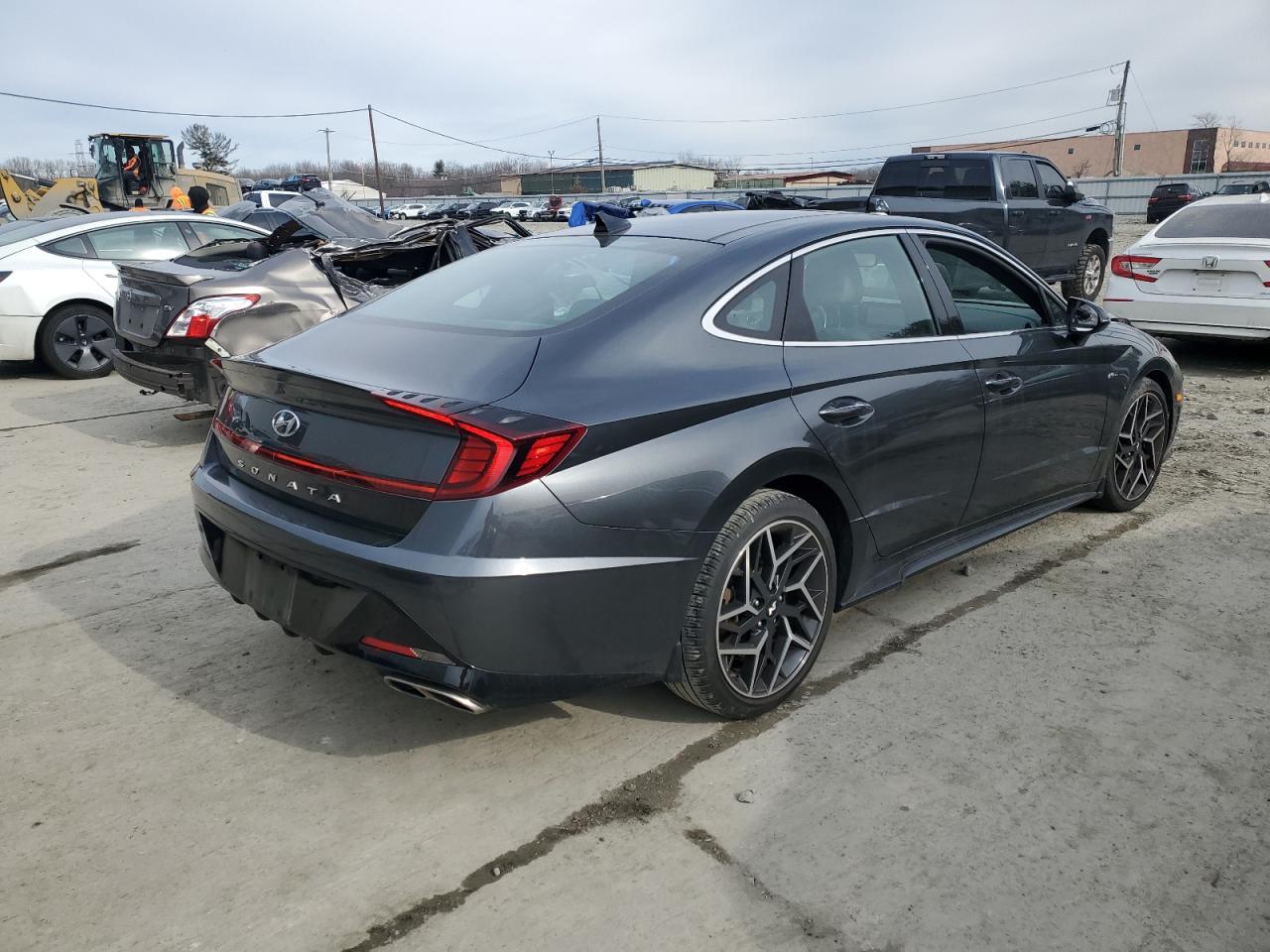 2022 Hyundai Sonata VIN KMHL14JC1NA227513 Copart auction photo, front end / side damage thumbnail 3