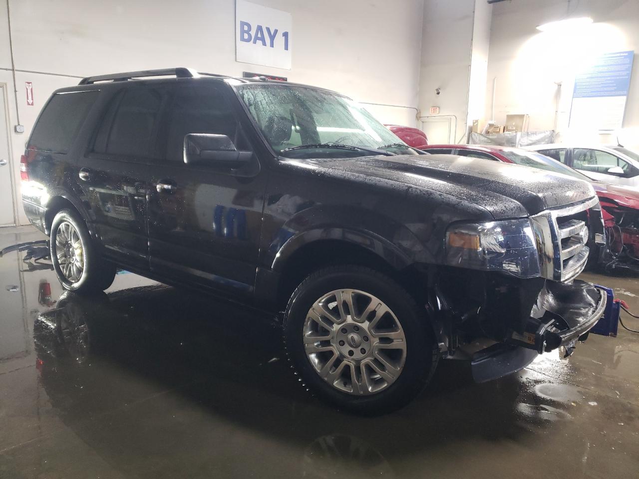 2011 Ford Expedition VIN 1FMJU1K50BEF42059 Copart auction photo, front end / side damage thumbnail 4