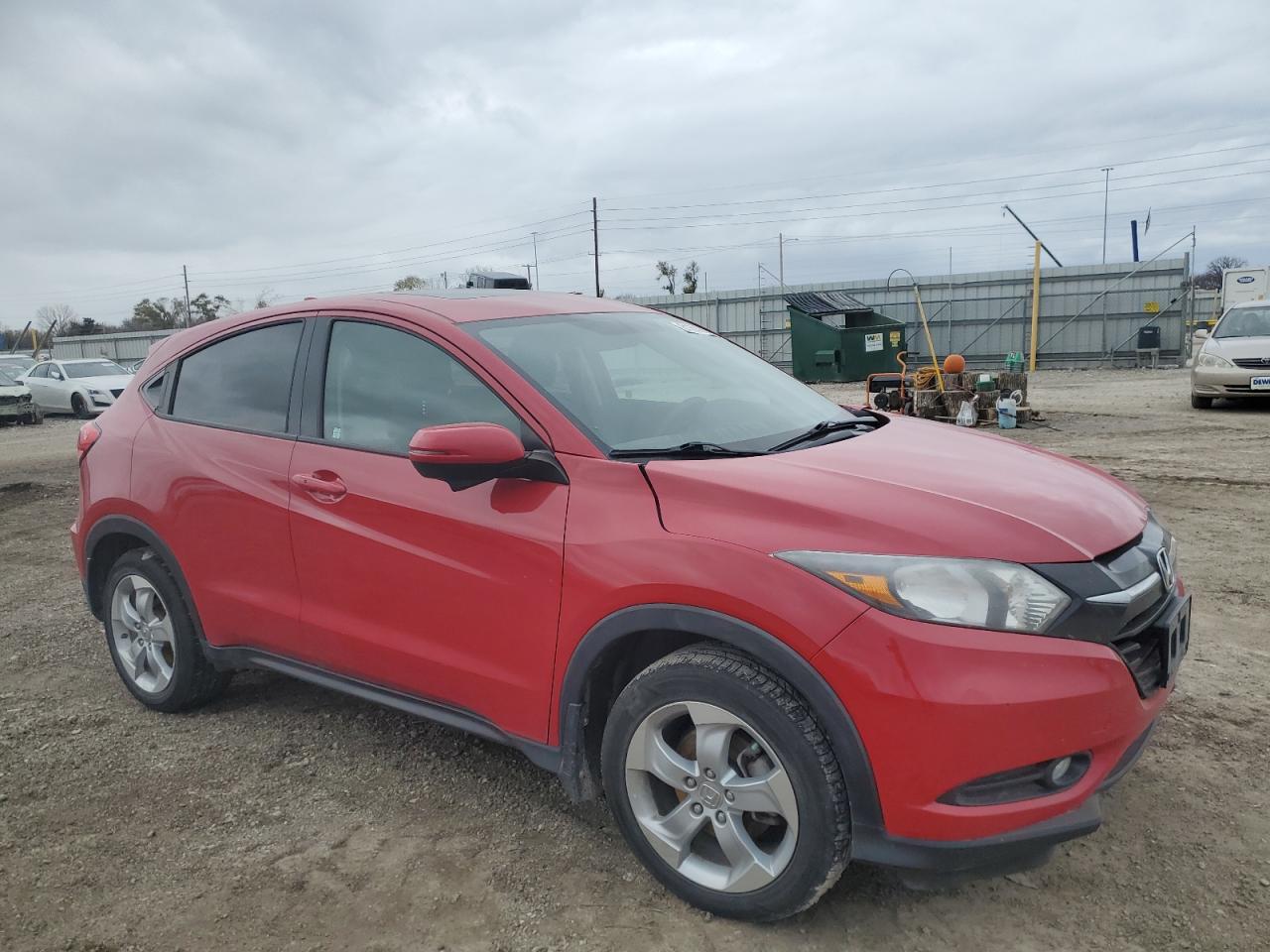2016 Honda HR-V VIN 3CZRU6H53GM750654 Copart auction photo, front end / side damage thumbnail 4